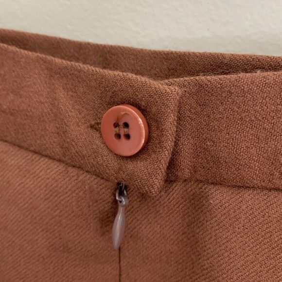 Vintage designer Christian Dior wool skirt. 90s camel color skirt. - Picture 4 of 7